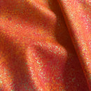 Orange Shimmer Metallic 100% Premium Cotton Fabric Sold Per 1/2 Metre, 112cm Wide