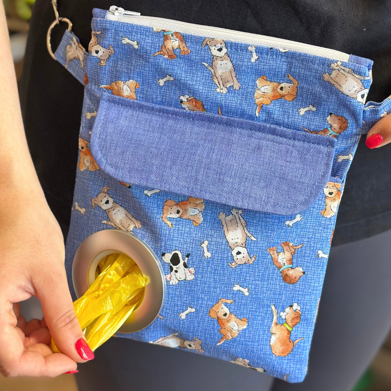 Blue Version: Marion's Dog Walking Bag Fabric Bundle *Does Not Include Video Tutorial*