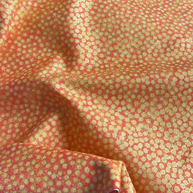 Yellow & Orange Shimmer Metallic 100% Premium Cotton Fabric Sold Per 1/2 Metre, 112cm Wide