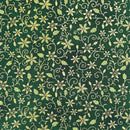 Green & Gold Christmas Holly Celebration 100% cotton fabric 44" wide per 1/2 metre