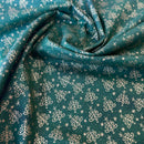 Green Swirled Tree 100% Cotton Christmas Fabric Sold Per 1/2 Metre