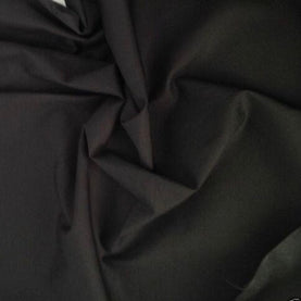 FAULTY Plain Black 100% Cotton Poplin  112cm Wide Sold Per Metre