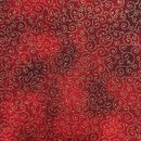 Red & Gold Christmas Swirl 100% cotton fabric 44" wide per 1/2 metre
