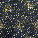 Green & Gold  Starburst 100% cotton fabric 44" wide per 1/2 metre