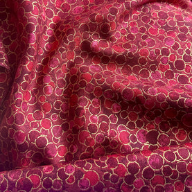 Burgundy Circles Shimmer Metallic 100% Premium Cotton Fabric Sold Per 1/2 Metre, 112cm Wide