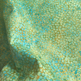 Blue & Gold Shimmer Metallic 100% Premium Cotton Fabric Sold Per 1/2 Metre, 112cm Wide
