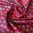 Red Swirled Tree 100% Cotton Christmas Fabric Sold Per 1/2 Metre