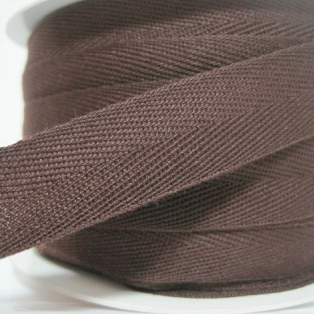 Brown Acrylic Webbing Tape 25mm Wide Sold Per Metre