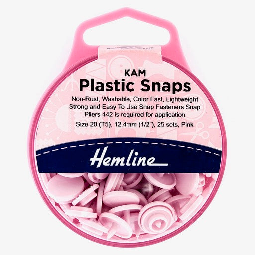 Pink Kam Plastic Coloured Snap Poppers&nbsp;