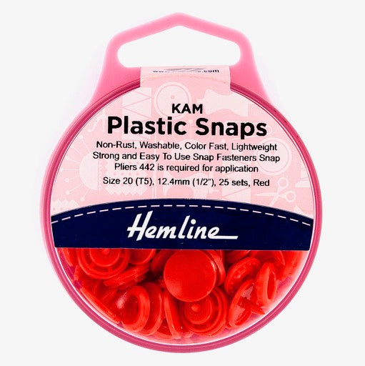 Red Kam Plastic Coloured Snap Poppers&nbsp;