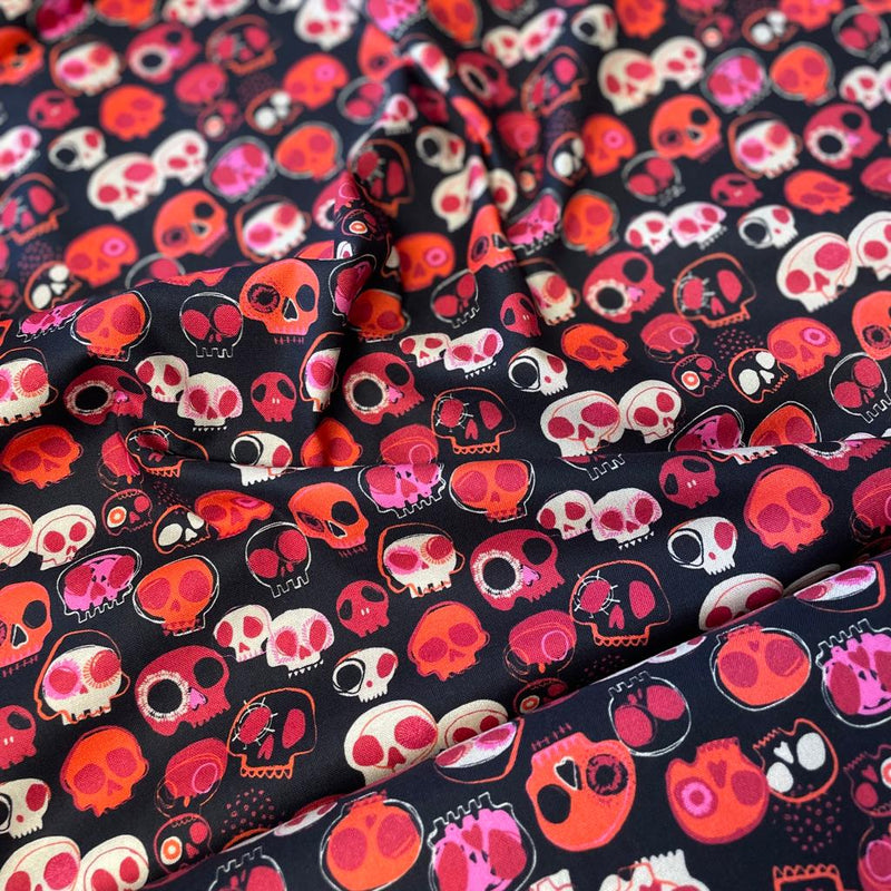 Forest Whispers Small Skulls 100% Premium Cotton sold Per 1/2 Metre by Dashwood