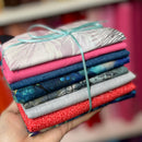 Approx 530g Mixed 100% Premium Cotton Fabrics Remnant Bundle