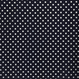LAST PIECE 1.5 Inches Black Polycotton Polka Dot fabric
