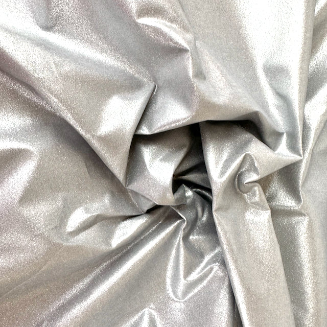 Silver Shiny Design by STOF - 100% Cotton sold per half metre,112cm wide