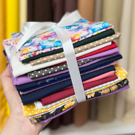 Approx. 895g Mixed 100% Cotton Poplin Remnant Bundle
