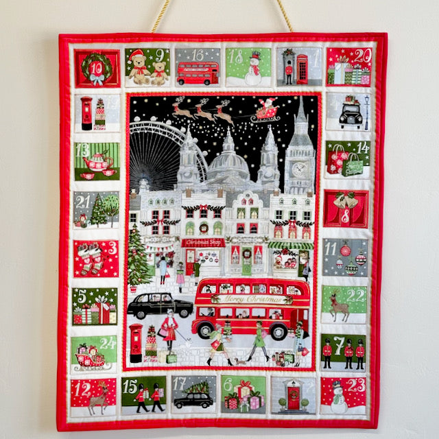 London At Christmas Advent Panel kit, including wadding & backing fabric