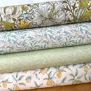 Morris & Co Golden Lily Sunshine 4 piece fat quarter bundle 100% premium cotton fabric