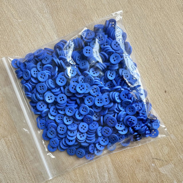 CLEARANCE ...100 Gram Small Royal Blue Buttons
