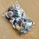 CLEARANCE ...100 Gram Mixed Blue, Grey, White, Lilac Buttons