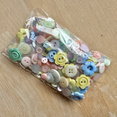 CLEARANCE ...100 Gram Bag Mixed Baby Pastel Coloured Buttons