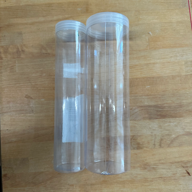 Button Tubes choice of 2 sizes small 40 mm diameter  & large 55mm diametere