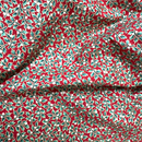 Holly Sprig Red, Green & Metallic Gold Christmas 100% Cotton Fabric 134cm wide, per 1/2 metre