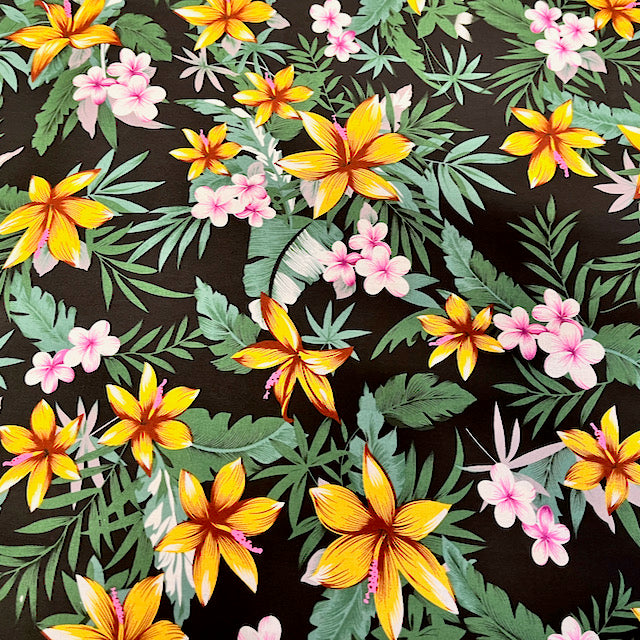 Amanda Tropical Floral 100% cotton poplin fabric, sold per 1/2 metre, 142cm wide