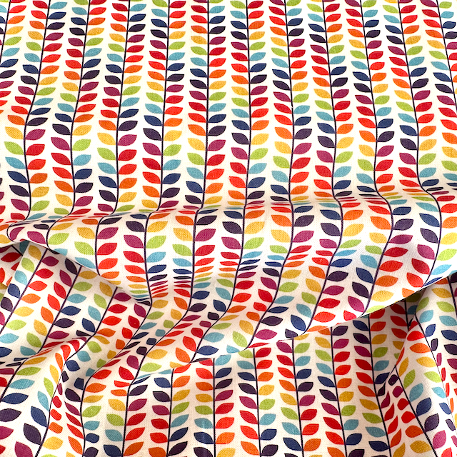 Rainbow Little Petal Funky 100% cotton fabric, 54 inches wide, sold per half metre
