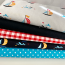 Nautical 5 piece POLYCOTTON  FAT QUARTER BUNDLE,