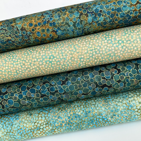 Shimmer Woodland Metallic 4 Piece HALF METRE Bundle 100% Premium Cotton Fabrics