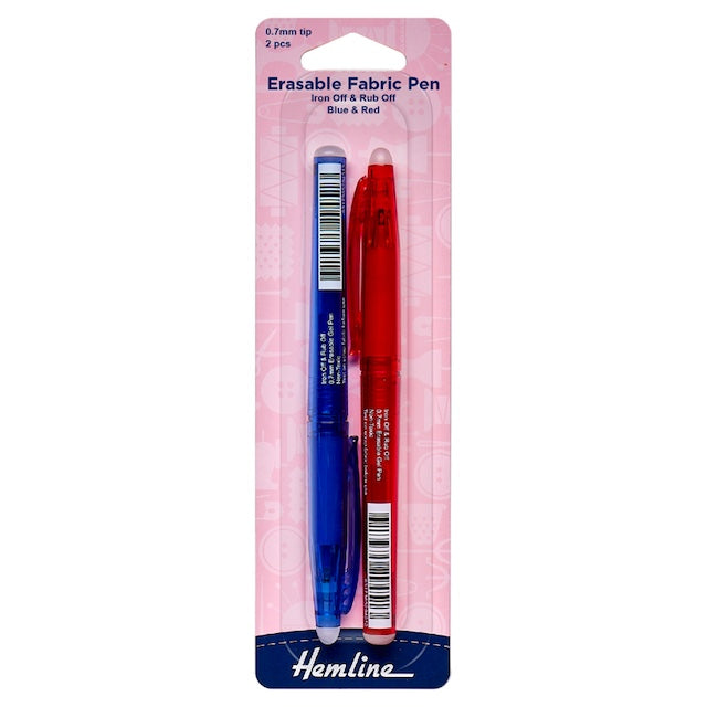 Erasable fabric pens