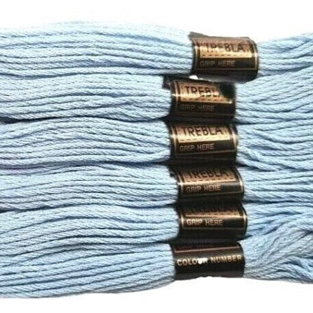 Trebla Embroidery Thread 8M Skein - Sky Blue 302 sold individually