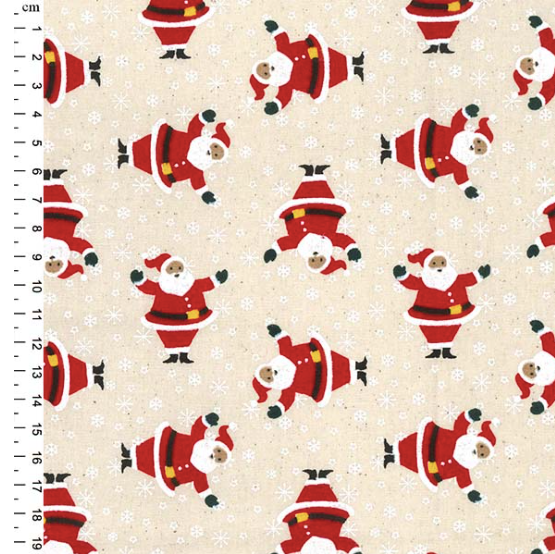 Jolly Santa 100% cotton fabric