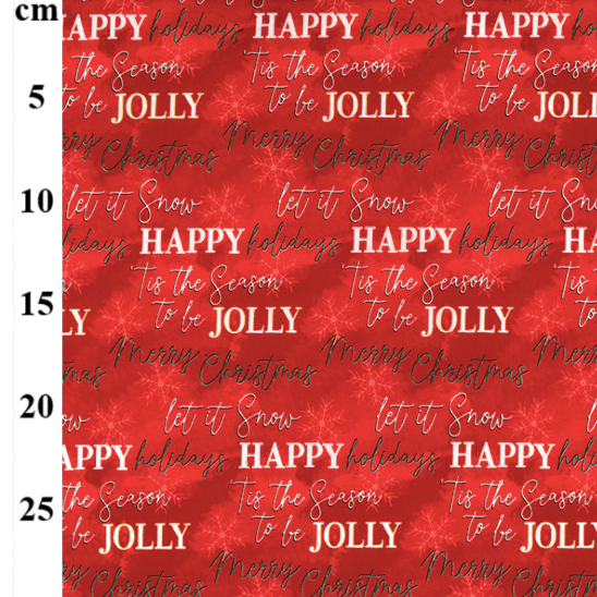 Red Tis The Season Christmas fabric 100% Cotton