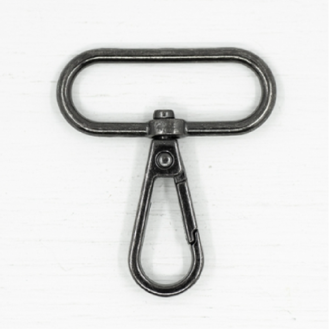 Gunmetal Lobster Hook Key Chain - 38mm - Sold individually