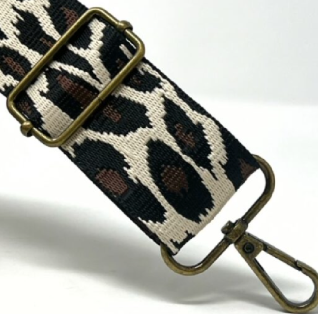 Brown Animal Webbing Tape 38mm wide.  Ideal for bag straps - Sold Per Metre
