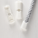 White Cord Ends 4mm Sold per 2