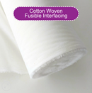 White 100% Cotton Woven Fusible Interfacing 112cm wide - Sold Per Half Metre