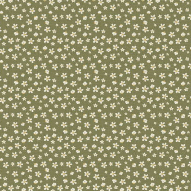 Moss Flowers Good Boy & Kitty By Lynette Anderson Premium Fabric 100% cotton Sold Per Half Metre