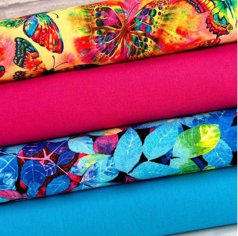 4 Piece Nature's Glow 100% Premium Cotton Fabric Bundle