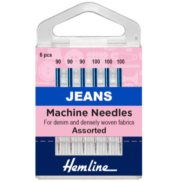 Hemline Jeans Size 90/100 Machine Needles  - Pack of 6