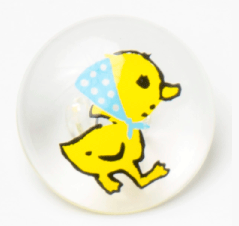 Clear Duckling Buttons Approx 15mm - Sold Per 10 Buttons