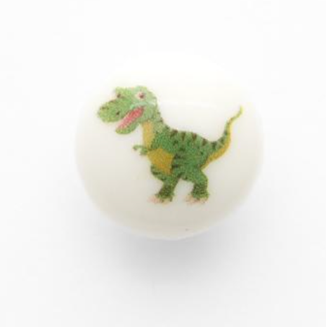 White Dinosaur Buttons Buttons Approx 15mm - Sold Per 10 Buttons