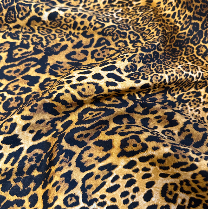 Leopard Animal Print Design 100% Cotton Fabric Per Half Metre, 112cm wide