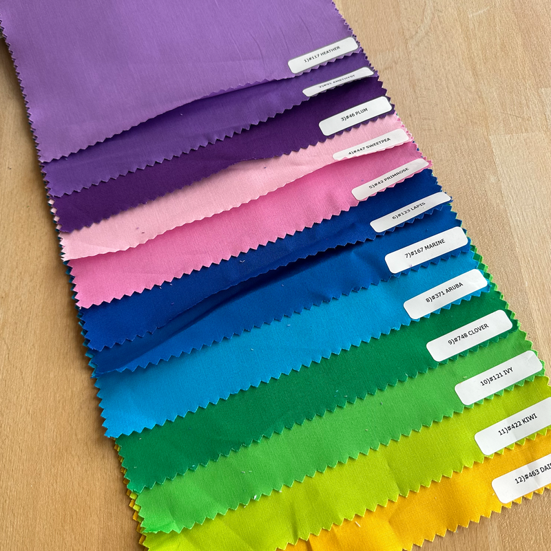 Rainbow Solids Sampler Pack 100% Premium Cotton Fabric