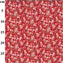 Donna Delicate Red Floral 100% Cotton Poplin Sold Per 1/2 Metre 112cm Wide