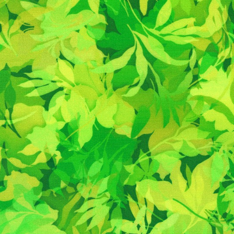 Artful Blooms Green 100% Premium Cotton Fabric - Sold Per Half Metre
