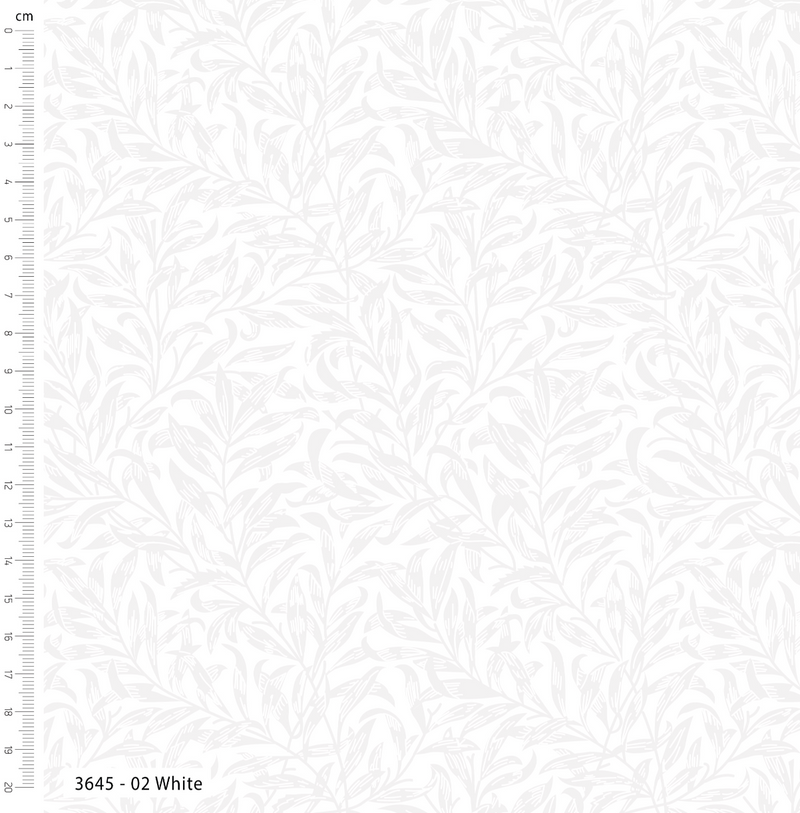 White Willow Bough 100% Cotton Fabric - Sold Per Half Metre