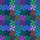 HALF PRICE Blue Pinwheel Piecework by Anna Maria Premium Cotton Fabric sold per 1/2 Metre