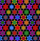 HALF PRICE Black Stars Piecework by Anna Maria Premium Cotton Fabric sold per 1/2 Metre